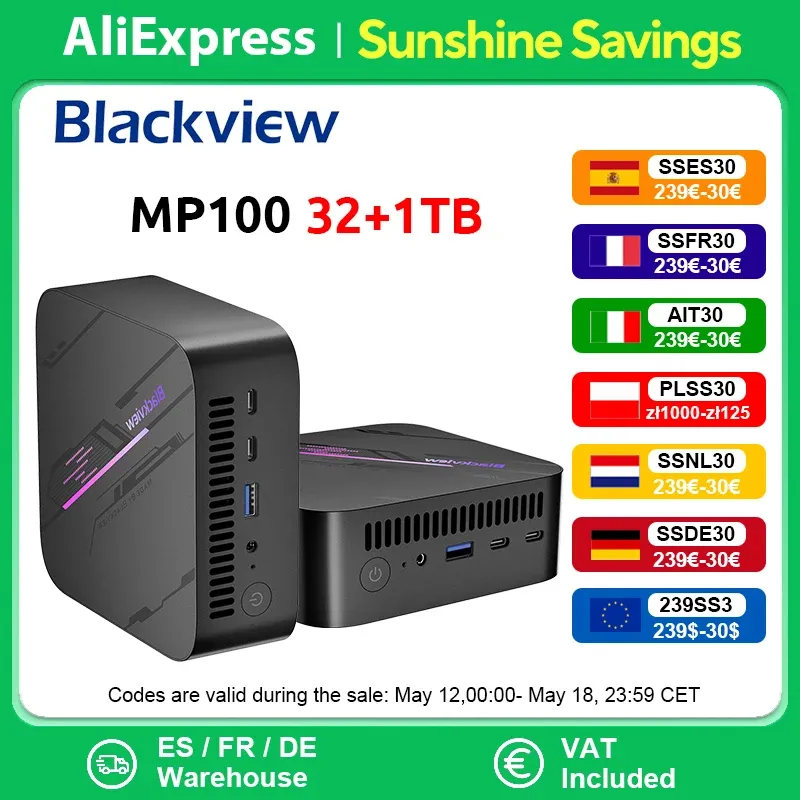 Blackview MP100 con AMD Ryzen 7 5700U: El mini PC definitivo para productividad y potencia en 2025